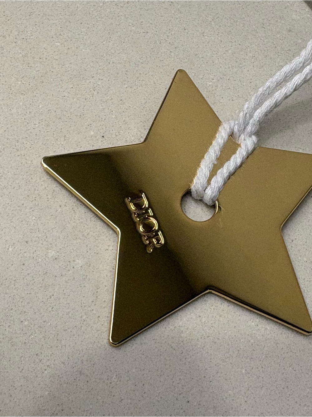 Dior Gold Star Metal Ornament Tag bag charm - Picture 9 of 10